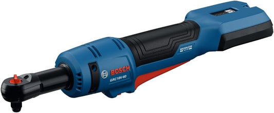 BOSCH GRC18V-60N 18V Cordless Ratcheting Wrench - Powerful Brushless Motor 45 ft-lbs. of Torque, 0-400 RPMs, Three Speed Settings, Full-Length Paddle Trigger (Bare Tool)