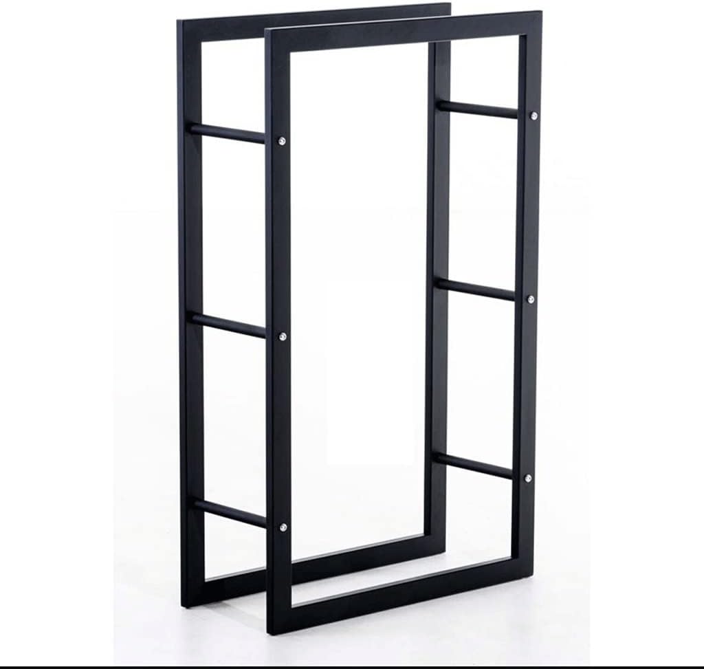 Firewood Rack Holder for Indoor and Outdoor Use, Heavy Duty Fireplace Organizer for Outside Area