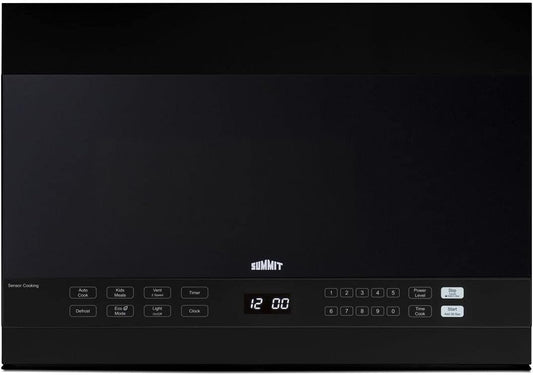 Summit 24\u201D Over the Range Microwave, 1.4 cu.ft. Capacity, Under Cabinet Ventilation, Black - MHOTR242B