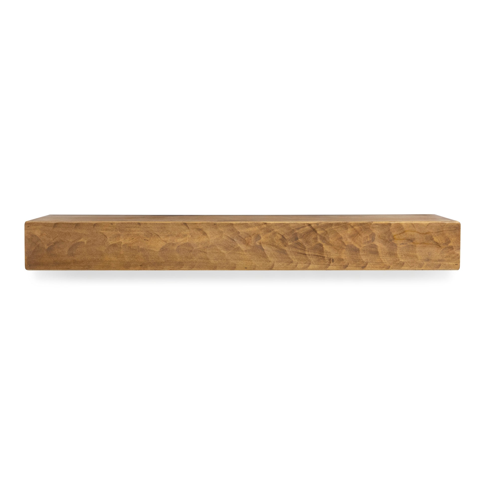 Dogberry 36-in W x 5.5-in H x 9-in D Aged Oak Poplar Hollow Rough Hewn Fireplace Mantel MHEWN3605AGOKNONE