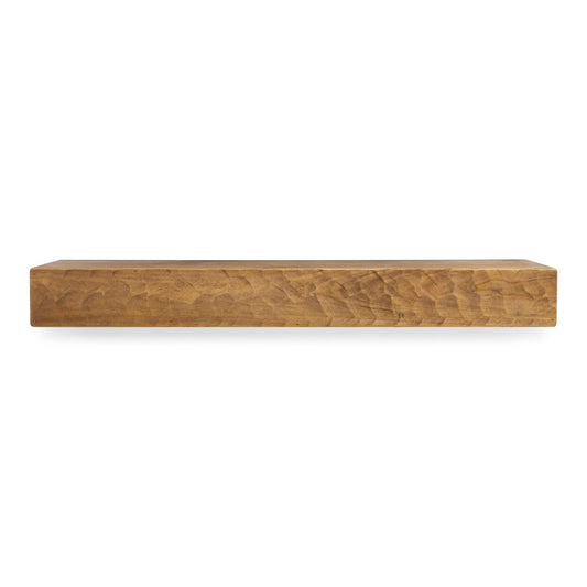 Dogberry 36-in W x 5.5-in H x 9-in D Aged Oak Poplar Hollow Rough Hewn Fireplace Mantel MHEWN3605AGOKNONE