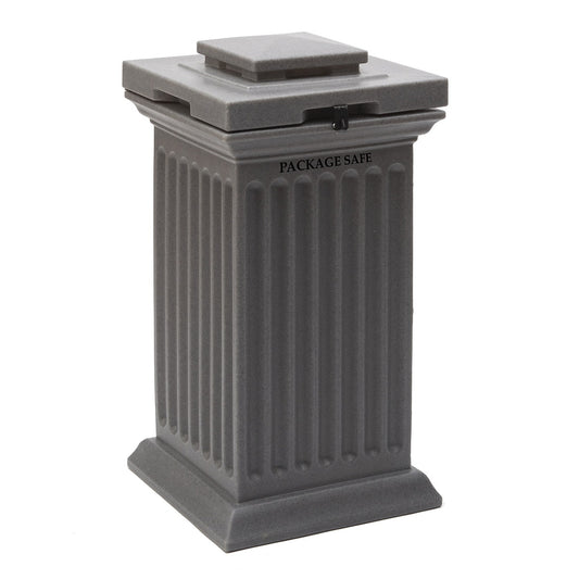 Good Ideas Dark Granite Plastic Mailbox Lock with Stainless Steel Hinge - Gray Column Shape Design PKGSAF-SV-DAR