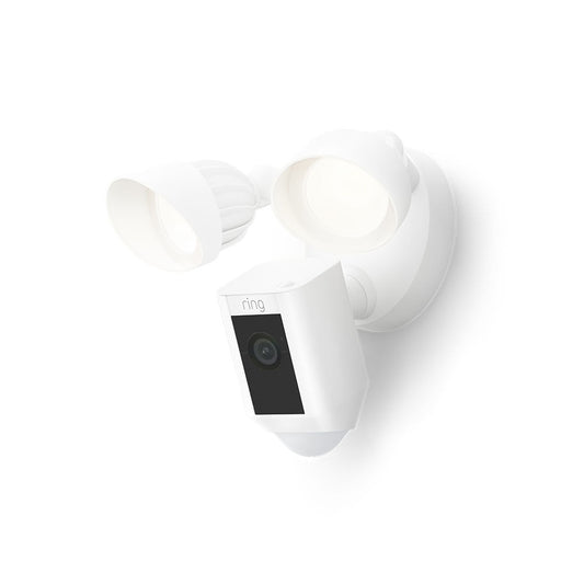 Ring Floodlight Cam Wired Plus - Smart Security Video Camera with 2 Motion-Activated LED Floodlights, 2-Way Talk, Color Night Vision, White B08F6GPQQ7
