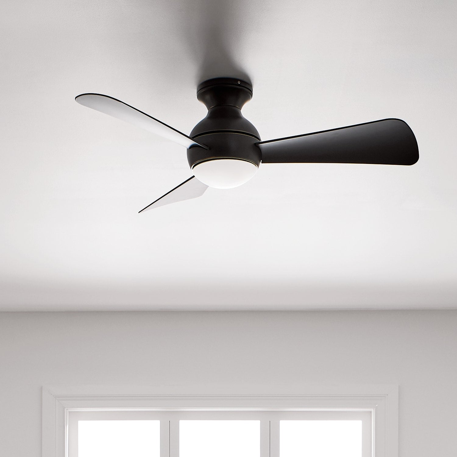 Kichler Sola 34-in Integrated LED Outdoor Downrod or Flush Mount Olde Bronze with Brown Blades Ceiling Fan With Light ( 3 -Blade ) 1418390