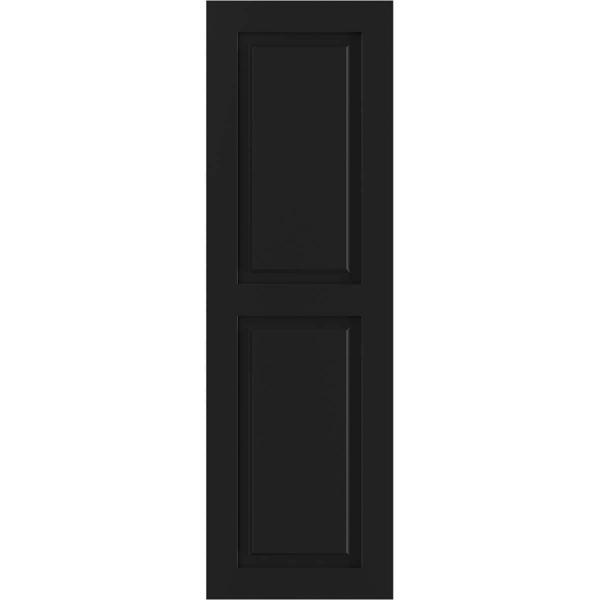 Ekena Millwork 18-in W x 59-in H Black Raised panel Exterior Shutters ( 2 -Pack )