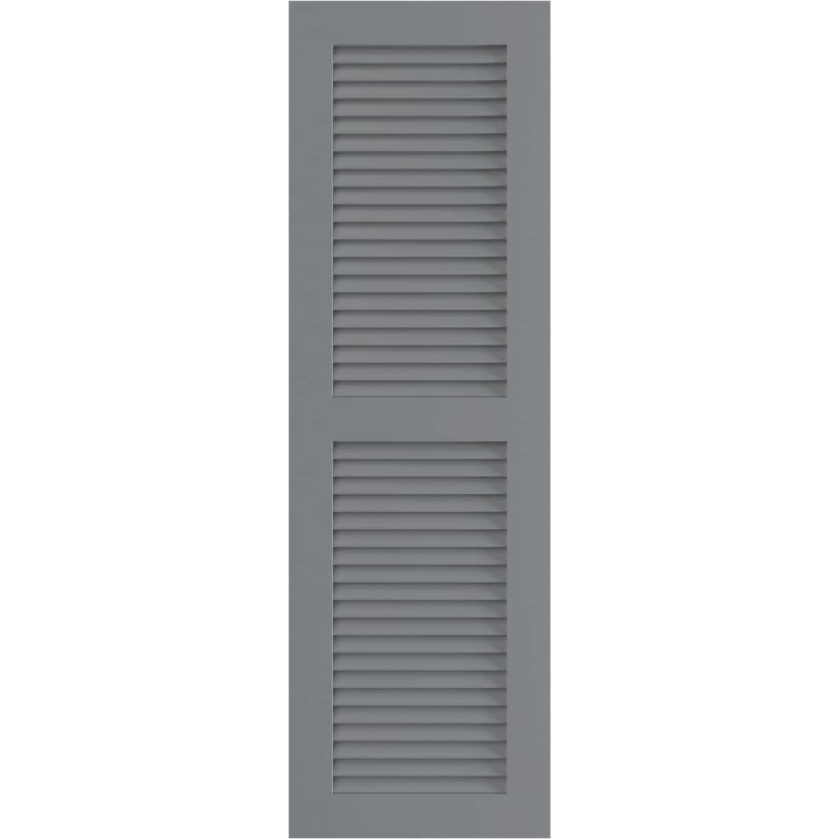 Ekena Millwork 18-in W x 57-in H Ocean Swell Louvered Exterior Shutters ( 2 -Pack )