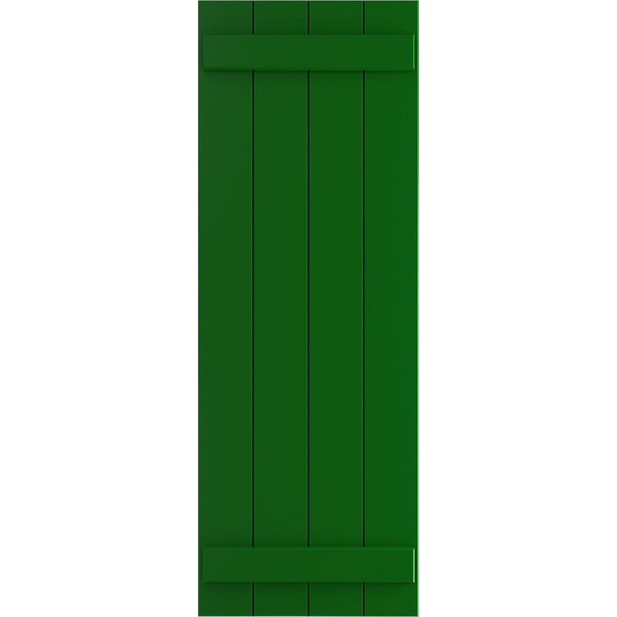Ekena Millwork 21.5-in W x 38-in H Viridian Green Board and batten Exterior Shutters ( 2 -Pack )