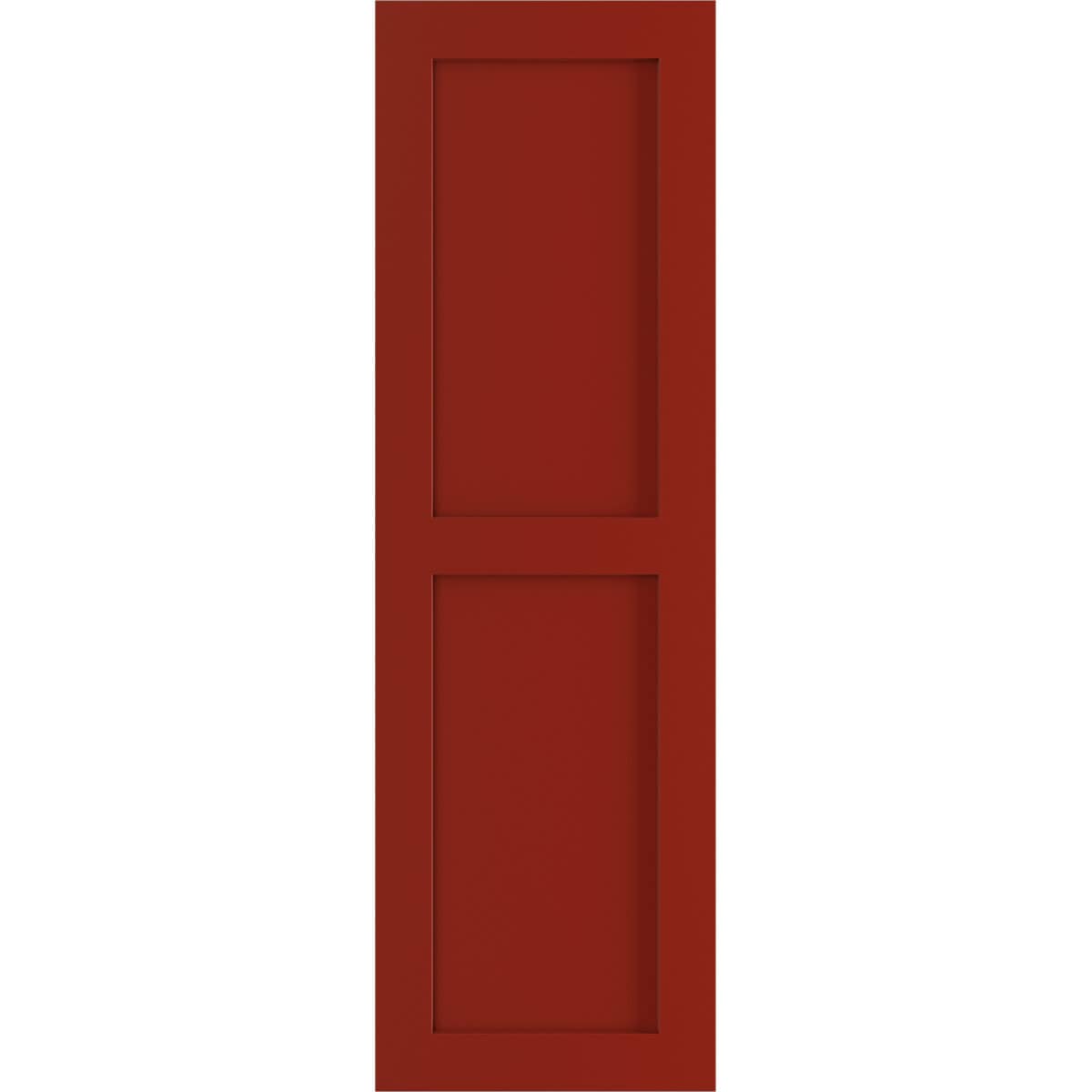 Ekena Millwork 12-in W x 78-in H Fire Red Flat panel Exterior Shutters ( 2 -Pack )