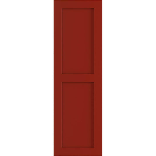 Ekena Millwork 12-in W x 78-in H Fire Red Flat panel Exterior Shutters ( 2 -Pack )