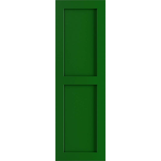 Ekena Millwork 15-in W x 63-in H Viridian Green Flat panel Exterior Shutters ( 2 -Pack )