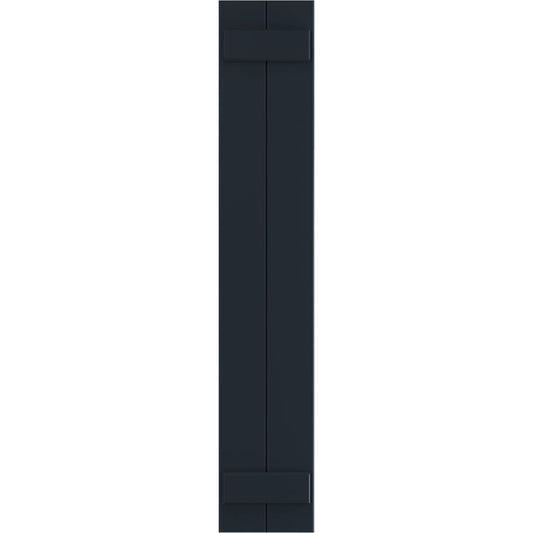 Ekena Millwork 10.75-in W x 75-in H Starless Night Blue Board and batten Exterior Shutters ( 2 -Pack )