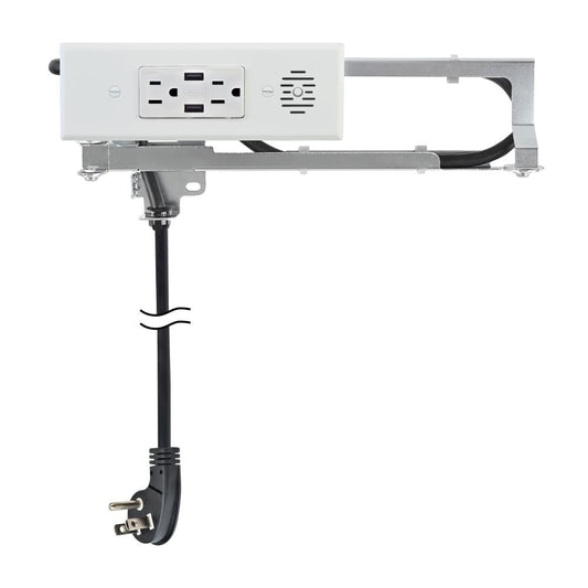 Docking Drawer Blade 15-Amp 120/125-volt Tamper Resistant Residential/Commercial Duplex Outlet Dual Type A with Wall Plate, White 1514-110W