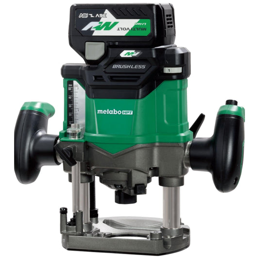 Metabo HPT MultiVolt 1/4-in and 1/2-in 2-HP Variable Speed Brushless Plunge Cordless Router Soft Case (Battery & Charger Included) M3612DAM