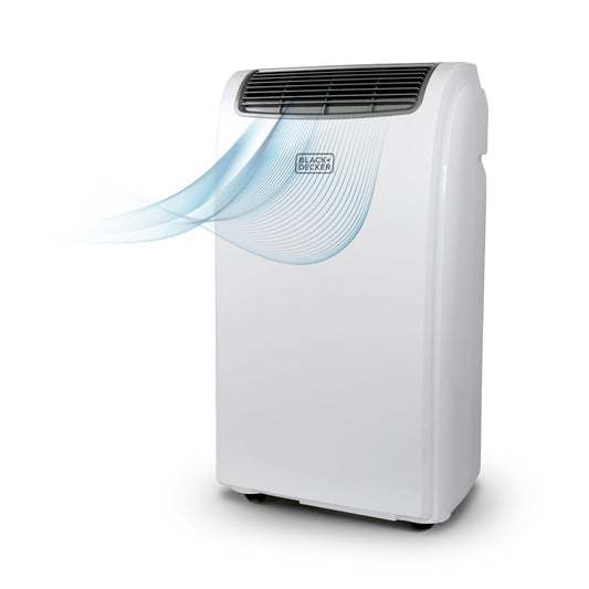 BLACK+DECKER 6000-BTU DOE 115-Volt White Vented Portable Air Conditioner Cools Under 299 Sq Ft BPT06WTB