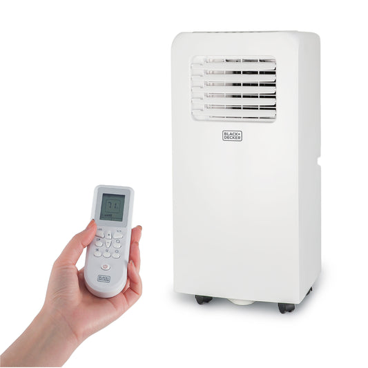 BLACK+DECKER 5000-BTU DOE (115-Volt) White Vented Portable Air Conditioner with Remote Cools 150-sq ft BP05PWA