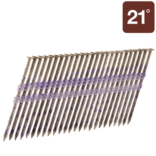 Metabo HPT 3-1/4-in x 0.131-in 21 Degree Hot-Dipped Galvanized Smooth Shank Collated Framing Nails (4000-Per Box) 10163HPT