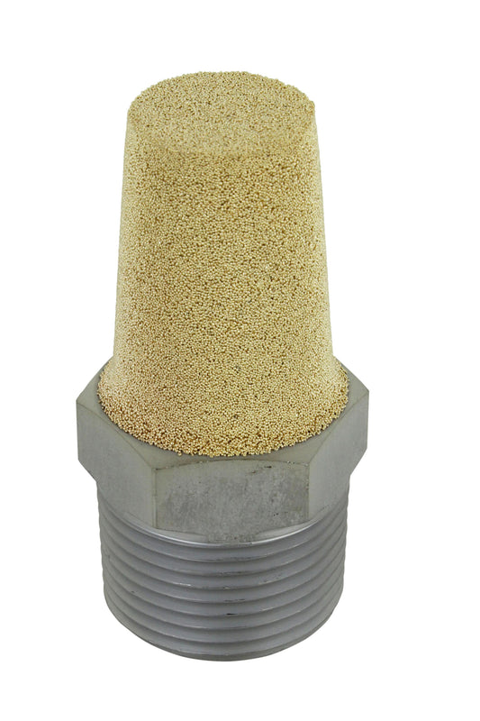 Milton Pneumatic Exhaust Muffler, 1&#8221; MNPT 40 Micron Sintered Bronze Silencer/Diffuse air and Noise Reducer - Box of 25 1086-16ABK
