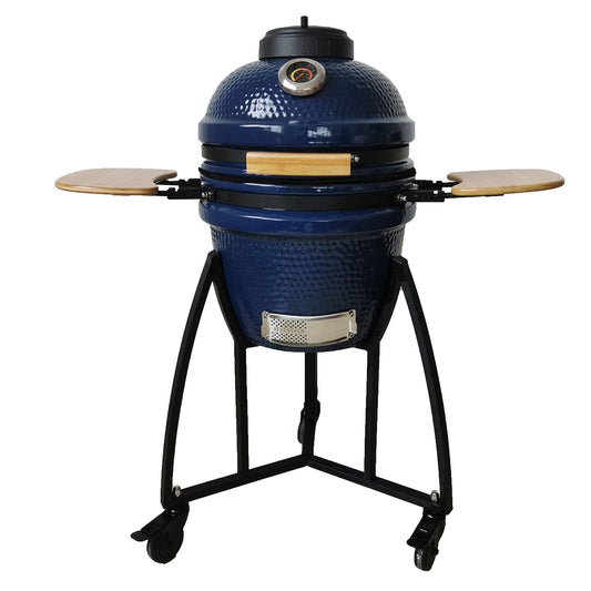 Lifesmart Blue Kamado Charcoal Grill SCS-K15A