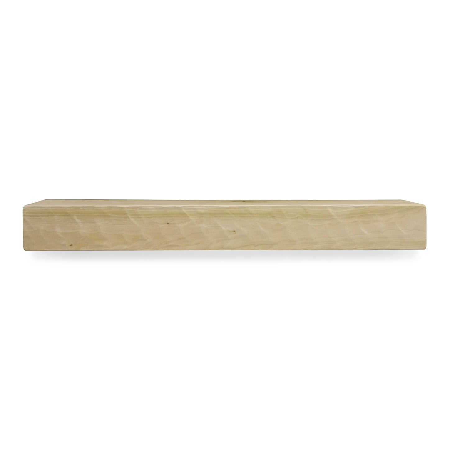 Dogberry 48-in W x 5.5-in H x 9-in D Natural Poplar Hollow Farmhouse Fireplace Mantel MFARM4805UNFINONE