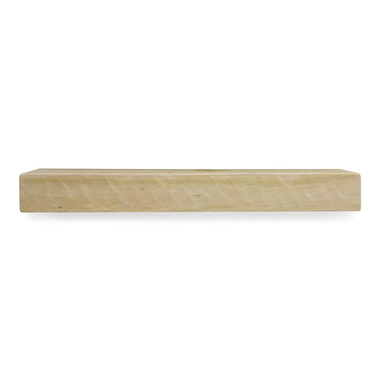 Dogberry 48-in W x 5.5-in H x 9-in D Natural Poplar Hollow Farmhouse Fireplace Mantel MFARM4805UNFINONE