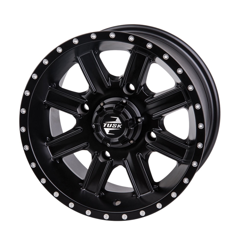 4/110 Tusk Cascade Wheel 12x7 5.0 + 2.0 Matte Black For HONDA TRX 520 4x4 FOREMAN EPS 2022-2023
