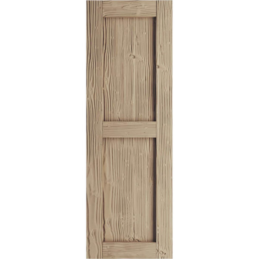 Ekena Millwork 18-in W x 88-in H Sandblasted Paintable/Stainable Flat panel Exterior Shutters ( 2 -Pack )