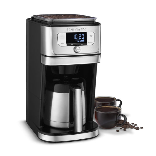 Restored Cuisinart DGB-850FR Fully Automatic 10 Cup Burr Grind & Brew Glass Coffeemaker Silver (Refurbished)