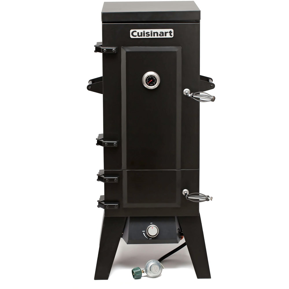 Cuisinart Black Stainless Steel Gas Smoker - 20-lb. Cylinder - Manual Ignition - 3-Year Warranty - 784 Sq. Inches Cooking Area COS-244