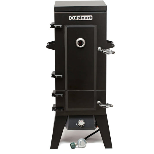 Cuisinart Black Stainless Steel Gas Smoker - 20-lb. Cylinder - Manual Ignition - 3-Year Warranty - 784 Sq. Inches Cooking Area COS-244