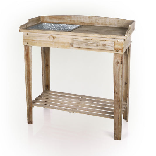 Alpine Corporation Rectangle Outdoor Balcony Table 16-in W x 35-in L