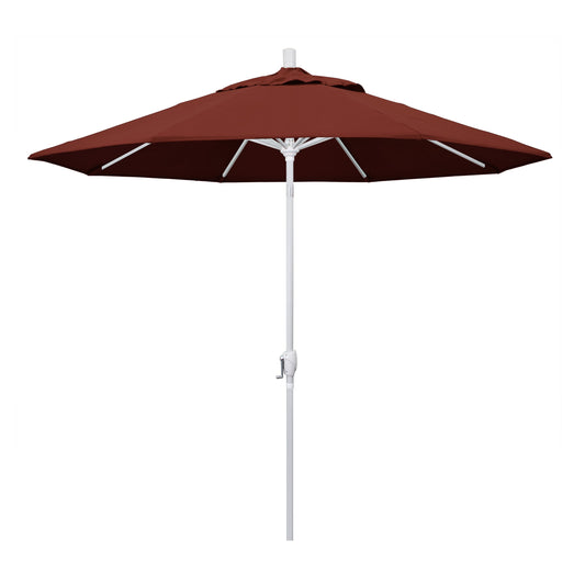 California Umbrella 9-ft Aluminum Red Push-button Tilt Market Patio Umbrella