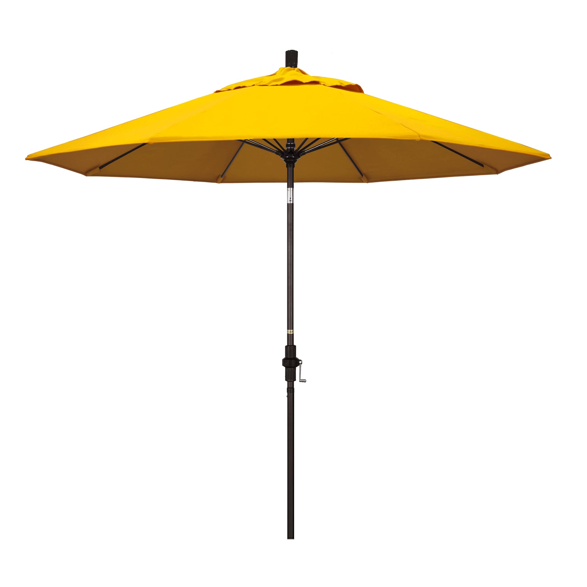 California Umbrella 9-ft Aluminum Yellow Auto-tilt Market Patio Umbrella