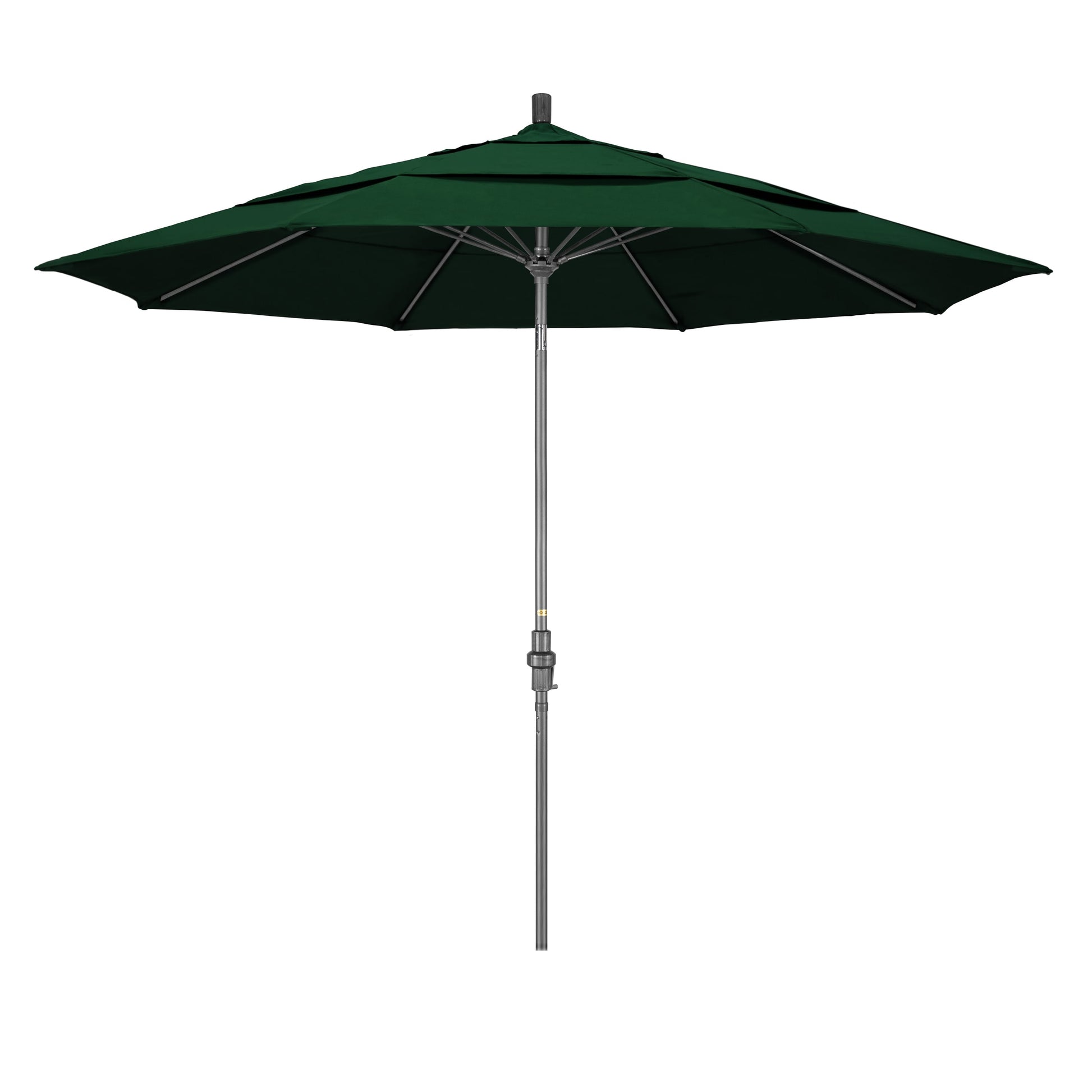 California Umbrella 11-ft Aluminum Green Auto-tilt Market Patio Umbrella