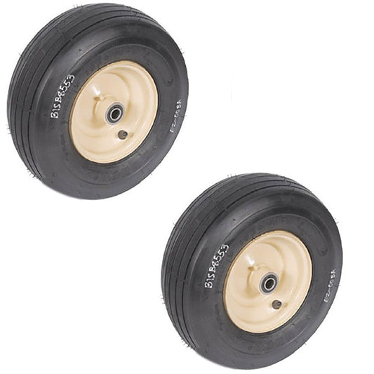 483861 Qty 2: 13 x 5 x 6 Tubeless Tan Wheel Fits Grasshopper