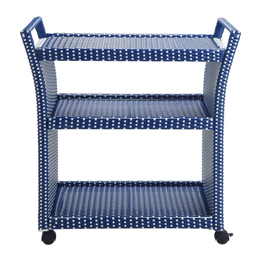 Furniture of America Navy Plastic Outdoor Serving Cart
