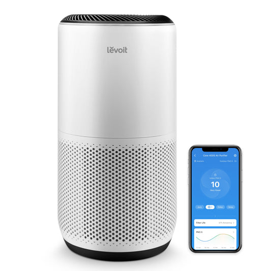 Levoit PlasmPro 400S 4-Speed Ionic White True HEPA Air Purifier ENERGY STAR (Covers: 403-sq ft) HEAPAPLVSUS0076