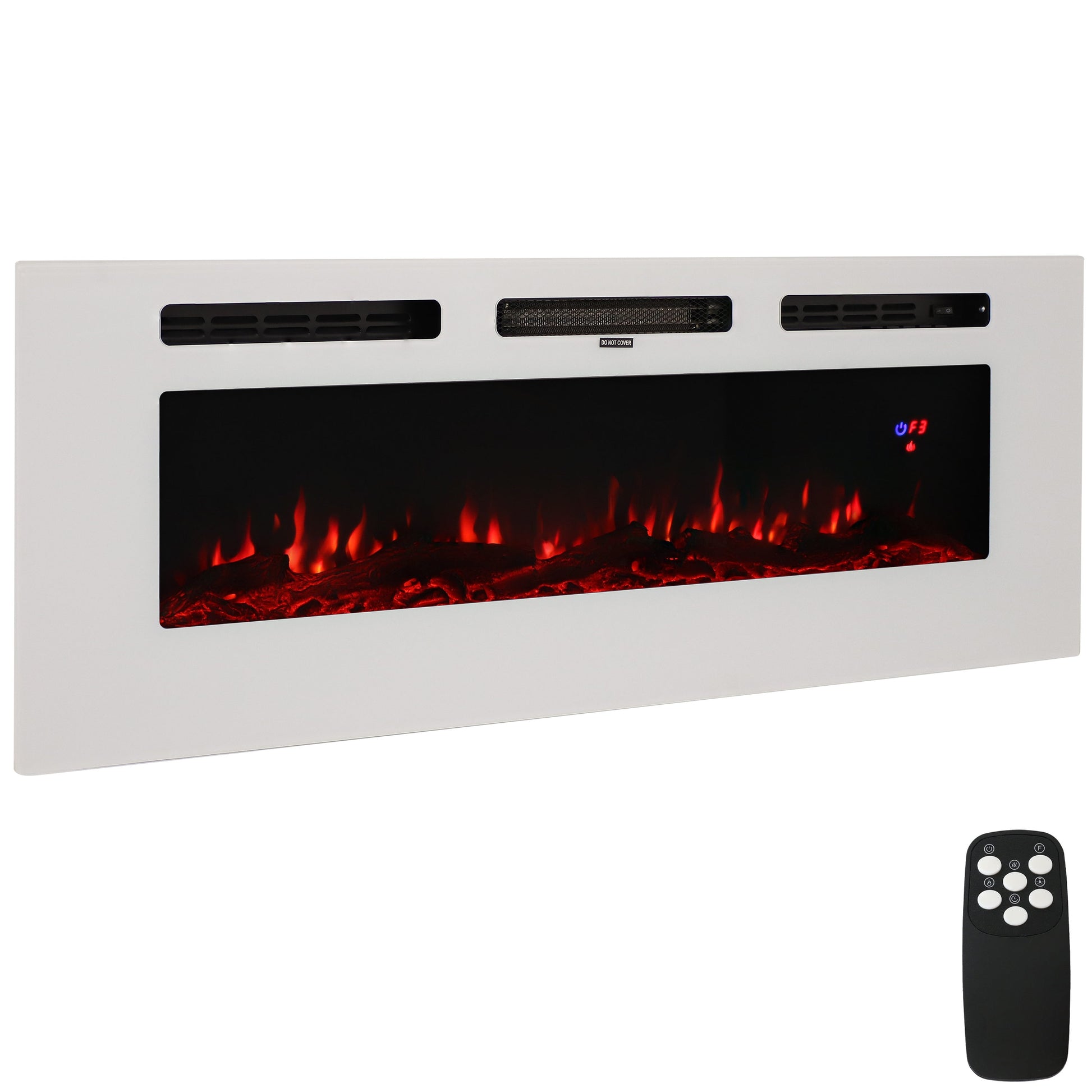 Sunnydaze Decor 50-in W White Fan-forced Electric Fireplace LOE-398