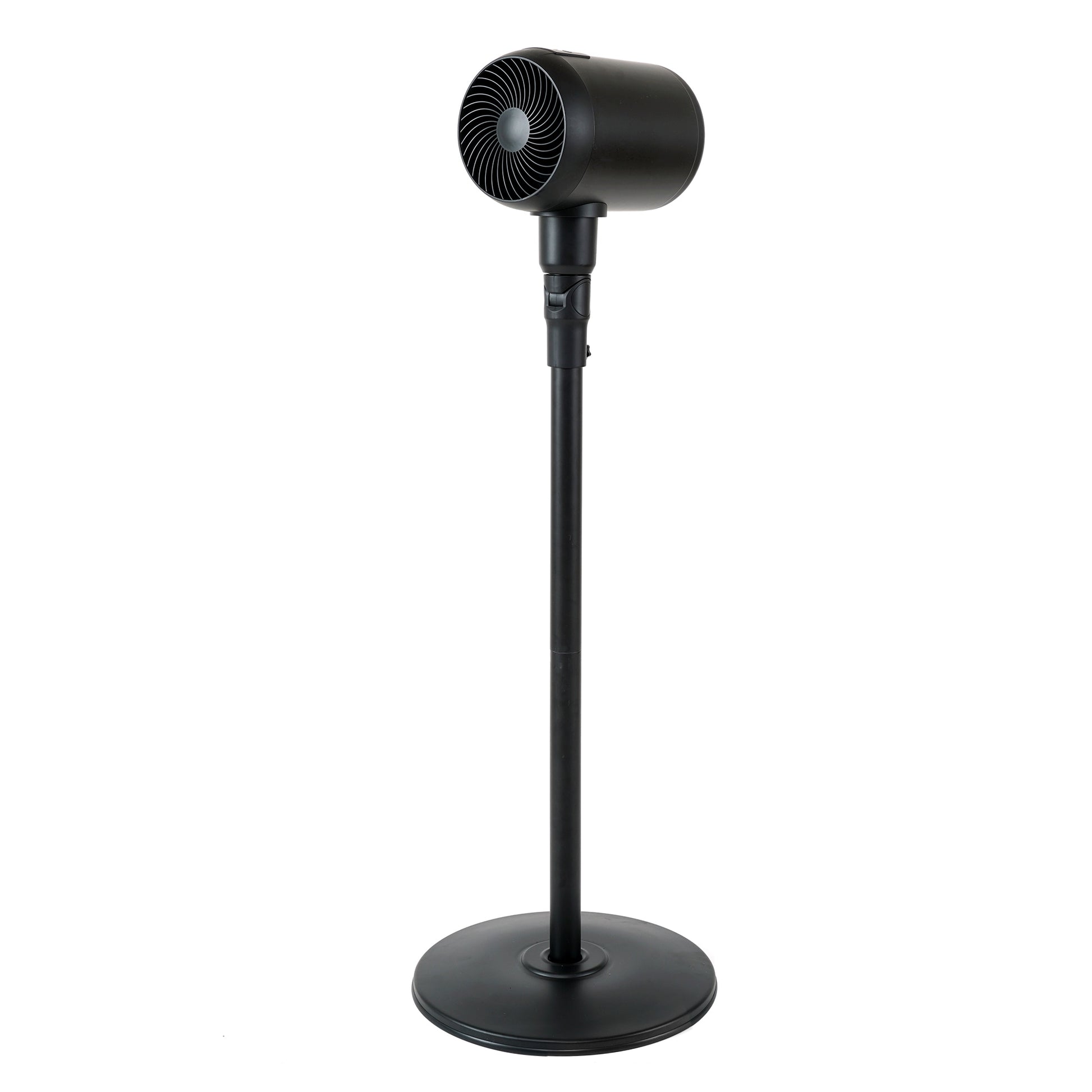 GZMR 7-in 120-Volt 6-Speed Indoor Black Oscillating Pedestal Fan with Remote GZ-DHFTRO7B
