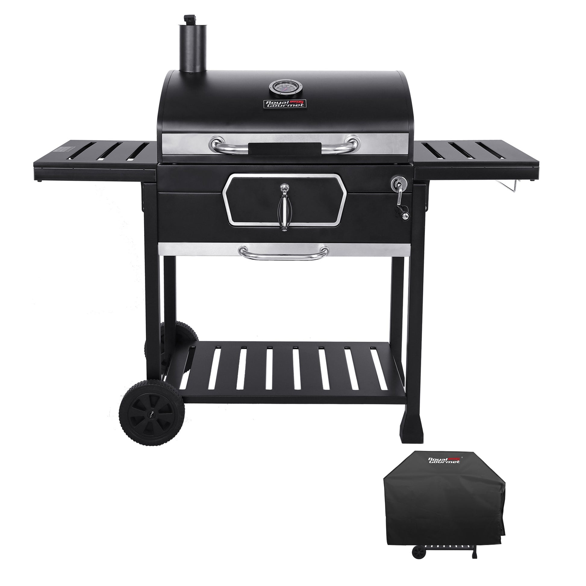 Royal Gourmet 30-in W Black Cart Charcoal Grill