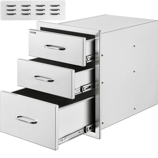 VEVOR Outdoor Kitchen Pull-Out Drawer 18-in W x 23.1-in D x 23.2-in H Outdoor Kitchen Cabinet 18X23YC3CBXGCTG01V0