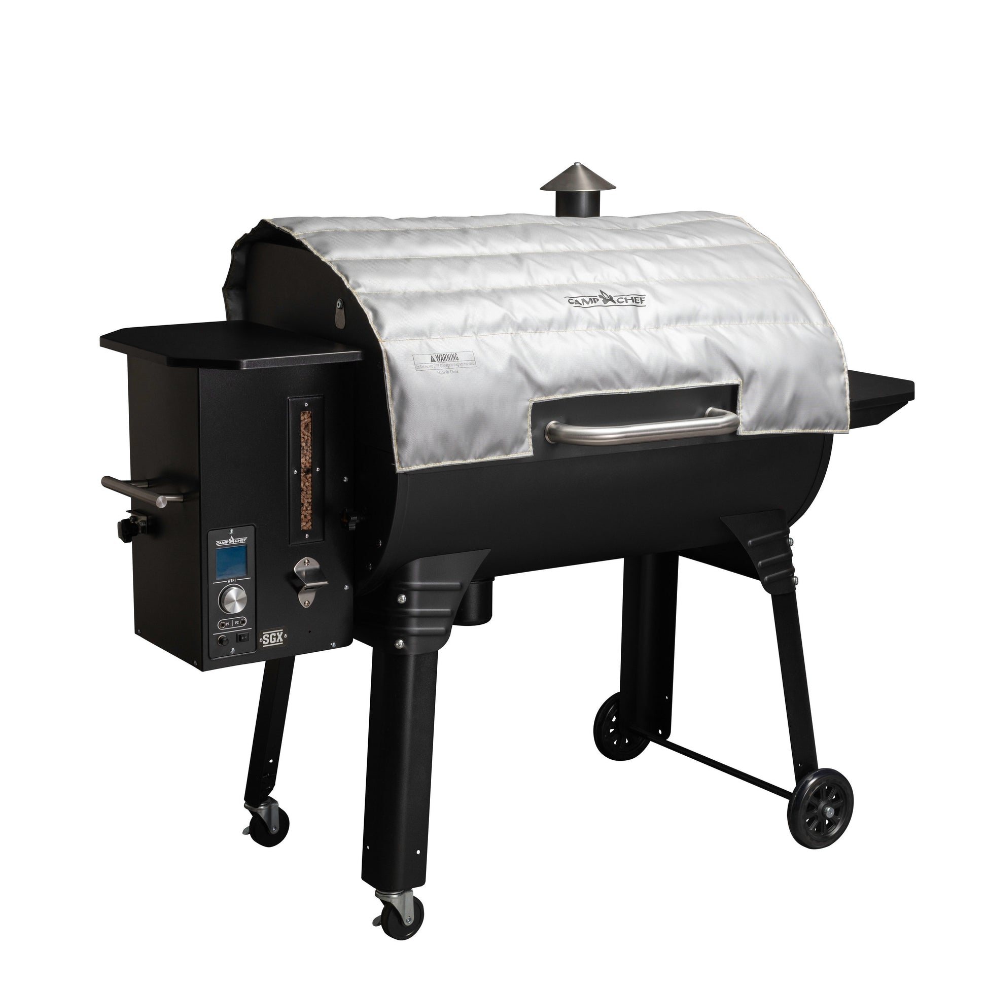 Camp Chef Insulated Blanket 37-in W x 40-in H Silver Pellet Grill Cover PG36BLKL