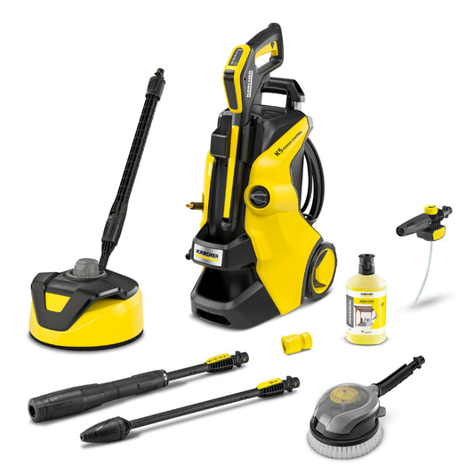 Karcher K 5 Power Control CHK 2500 PSI Cold Water Electric Pressure Washer with 3 Spray Tips and Surface Cleaner 1.324-571.0