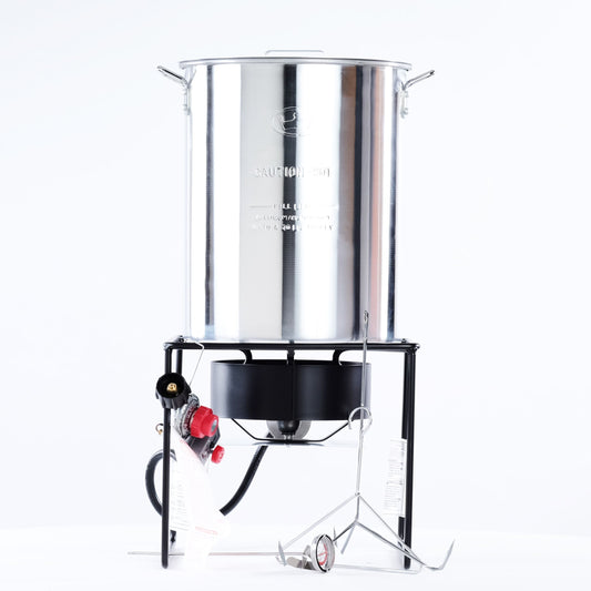 King Kooker Portable Propane Turkey Fryer 29-Quart Ignition Gas Turkey Fryer SS12RTF