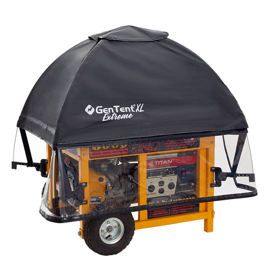 GenTent XL Universal Kit (Extreme, Black) For Large Open Frame Generators Generator Cover GTXPFUAEBK