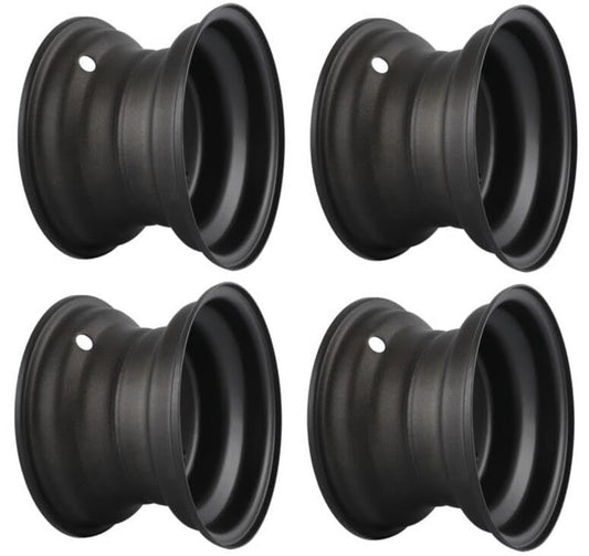 4pcs Black ATV Wheel Tire Rim 6 Inch Rim 3-hole 78mm Spacing for 145/70-6 Wheel Rim Tire 70cc 90cc 110cc 125cc ATV Quad Go Kart Buggy 4 Wheelers Mini Bike Taotao Coolster Kazuma