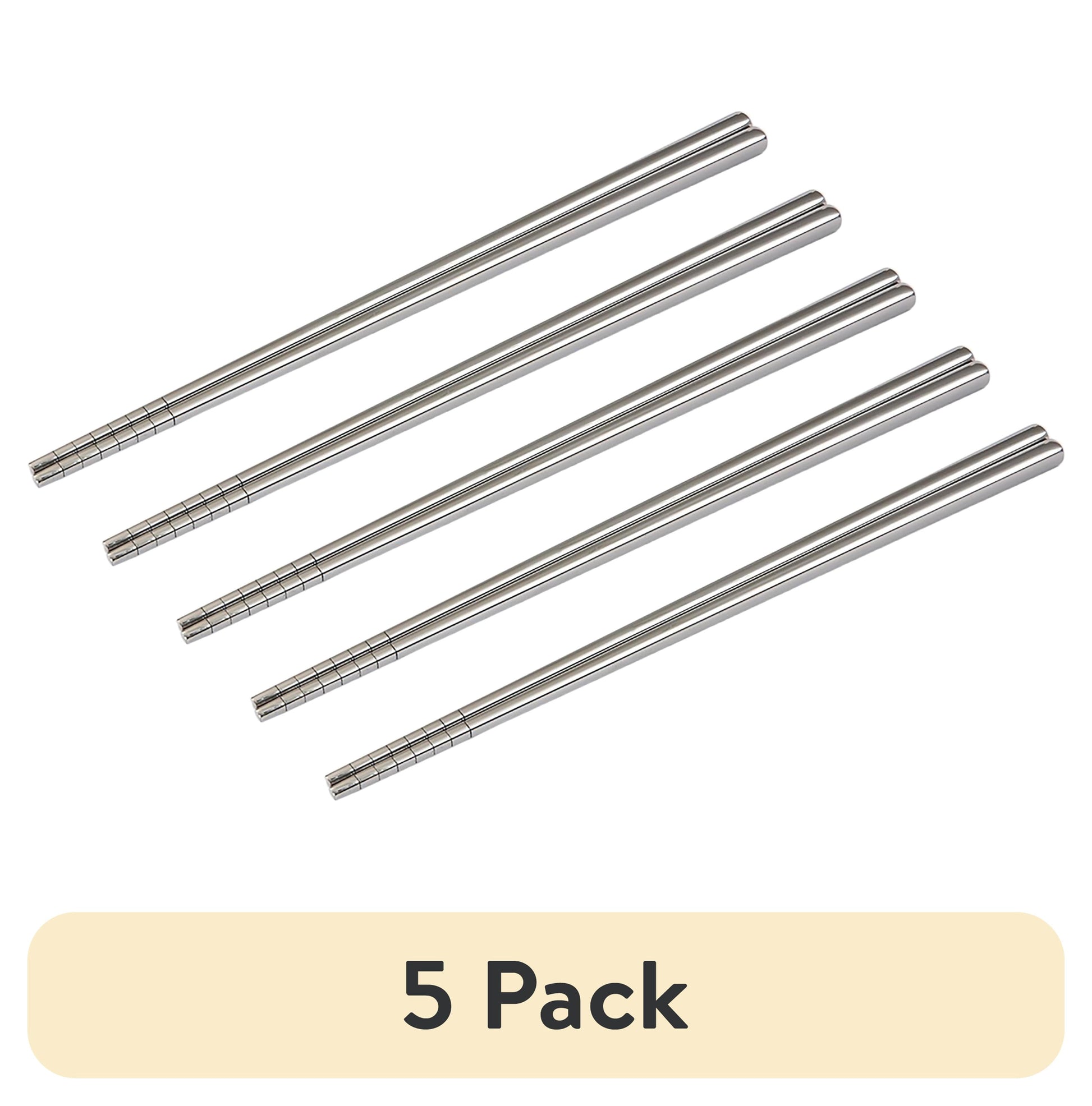 (2 pack) Mainstays Stainless Steel Chopsticks, 4-Pairs