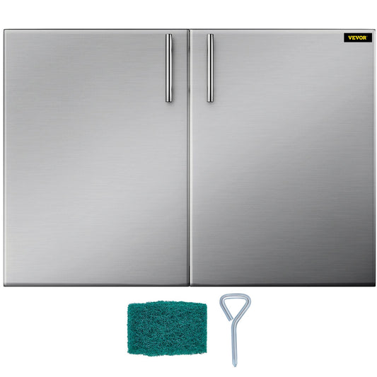 VEVOR 36 x 23-IN Outdoor Kitchen Doors Built-In Grill Cabinet Double Doors 36YCBXGSJSSKMCGM1V0