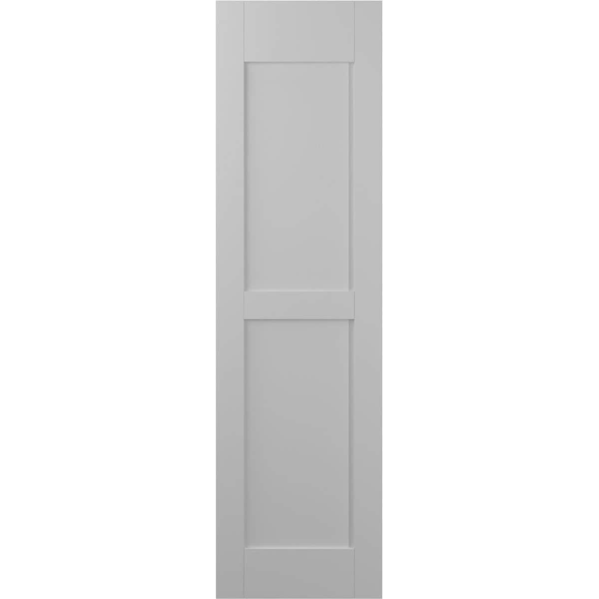 Ekena Millwork 18-in W x 79-in H Primed Paintable/Stainable Flat panel Wood Exterior Shutters ( 2 -Pack )