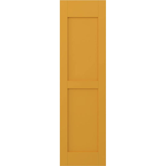 Ekena Millwork 18-in W x 78-in H Turmeric Paintable/Stainable Flat panel Wood Exterior Shutters ( 2 -Pack )