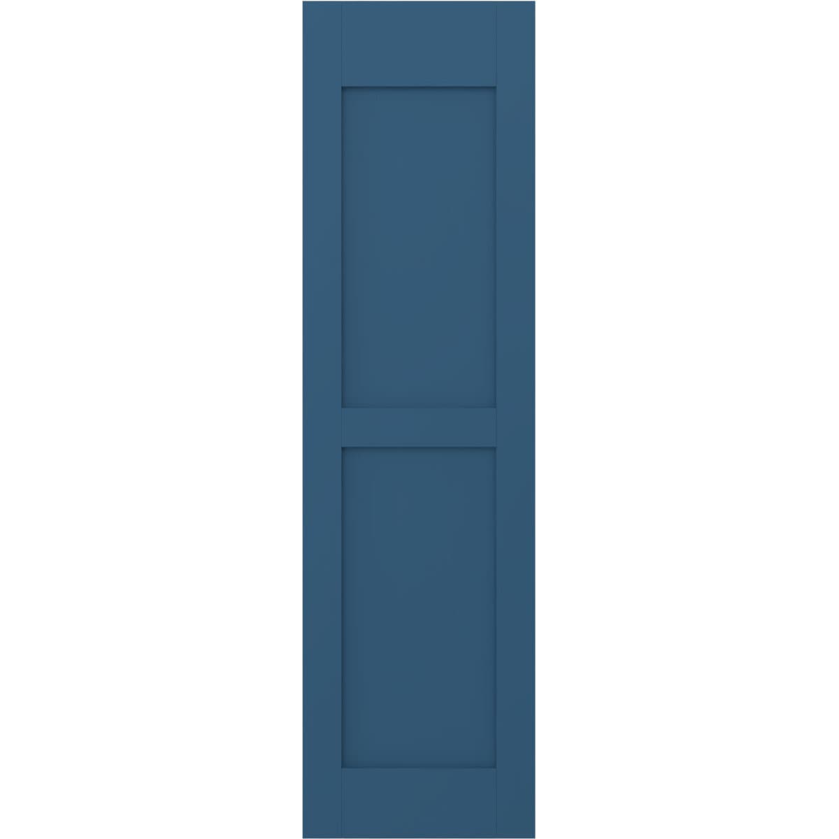 Ekena Millwork 15-in W x 70-in H Sojourn Blue Paintable/Stainable Flat panel Wood Exterior Shutters ( 2 -Pack )